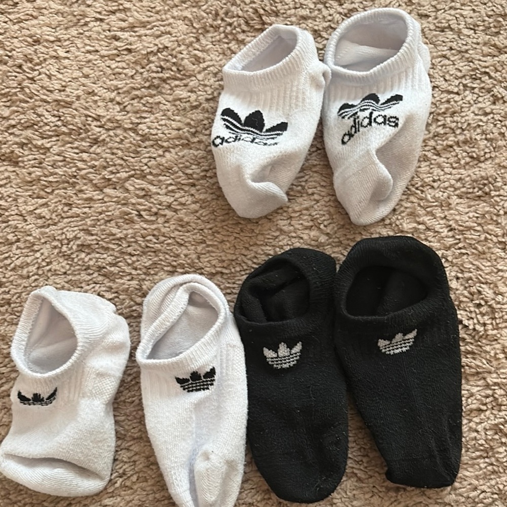 Adidas Athletic Socks White and Black Performance Comfort